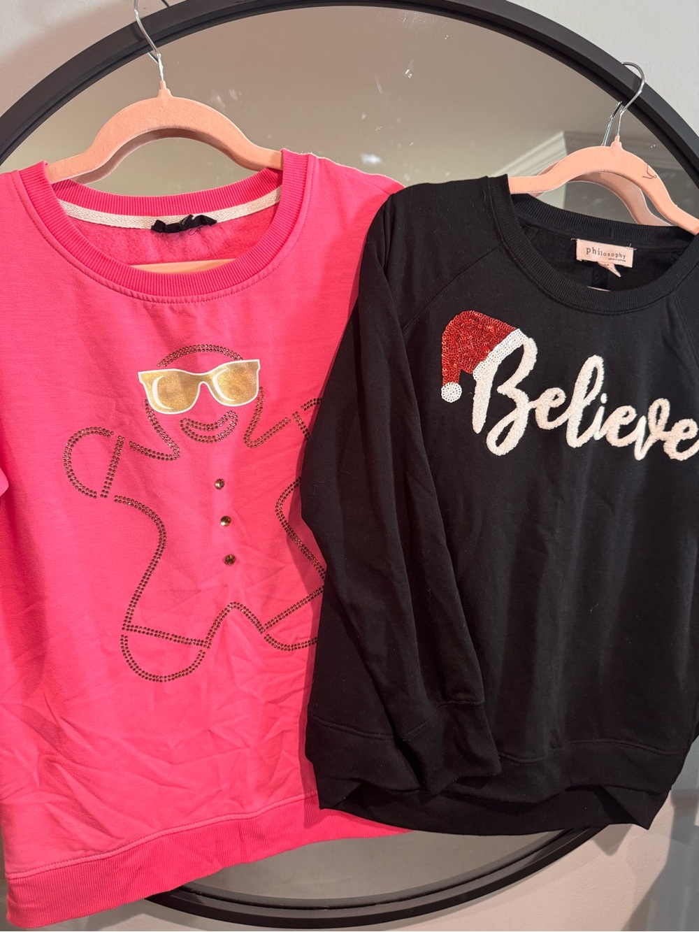 2 Women’s Christmas tops NWOT